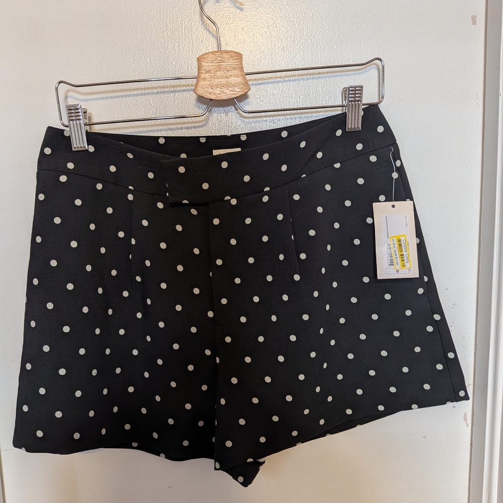 a new day Black Polka Dot High Waist Shorts